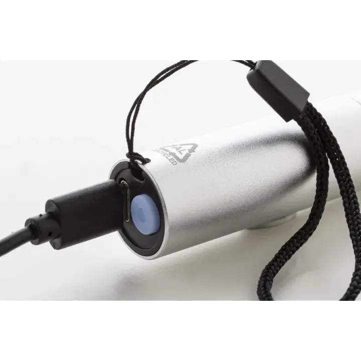 Recycled aluminium rechargeable torch - AP864122 (ANDA#21)